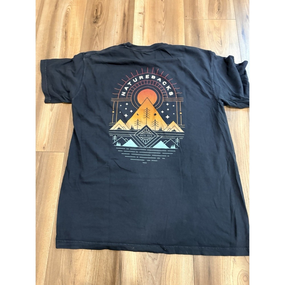 Nature Backs Comfort Colors Black T Shirt Size Medium Short Sleeve Outdoors